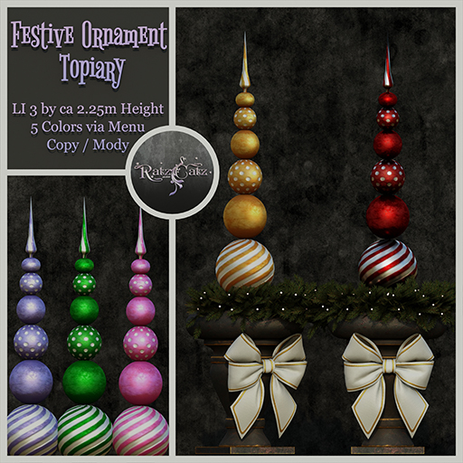 .: RatzCatz :. Festive Ornament Topiary