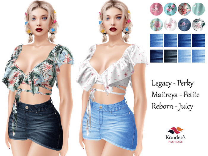 Patterns Top & Skirt + Huds 8 Colors Version 2
