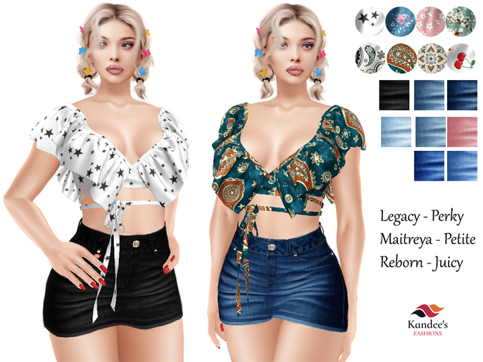 Patterns Top & Skirt + Huds 8 Colors Version 3
