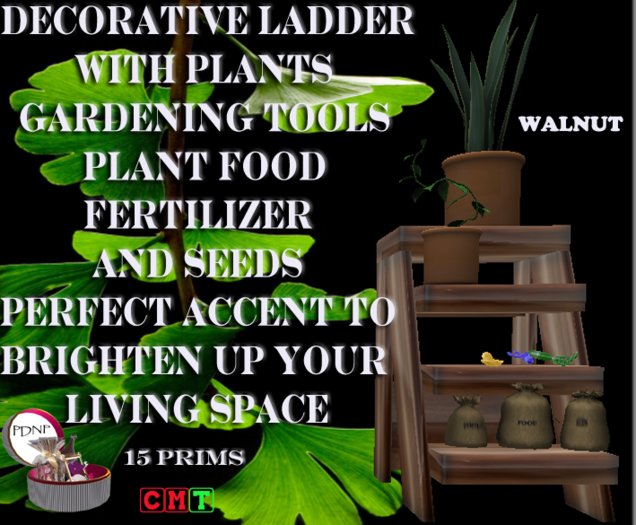 PDN: DECORATIVE LADDER WALNUT BOXED