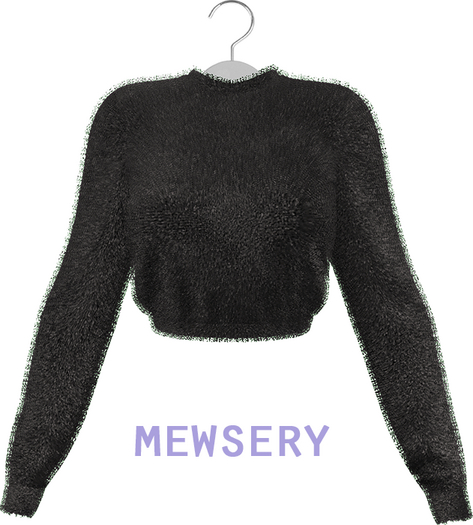 #Mewsery Fuzzi Top{Noir}
