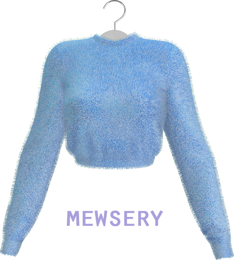 #Mewsery Fuzzi Top{Cyan}