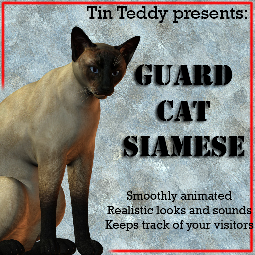 *TT* Animated Guard Animal - Cat - Siamese