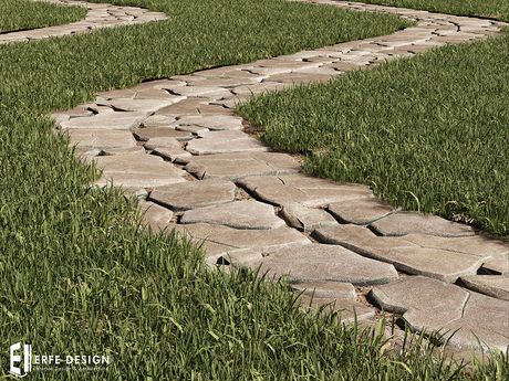 Second Life Marketplace - Stone Pathway Set 21Pcs HQ [Erfe Design] PACK
