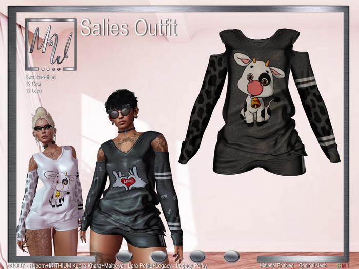 MW - Salies Outfit - Cow Black (Add me)