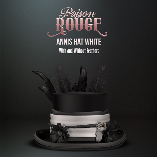 POISON ROUGE Annis Hat White