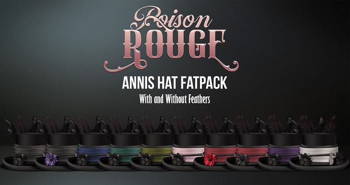 POISON ROUGE Annis Hat FATPACK