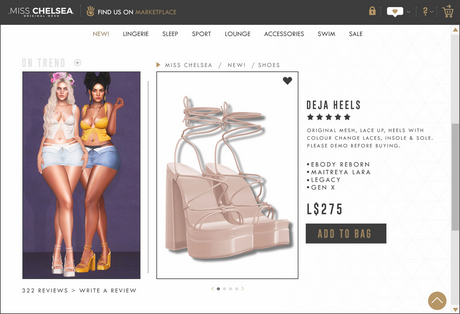 Second Life Marketplace - .miss chelsea. Deja Heels Nude