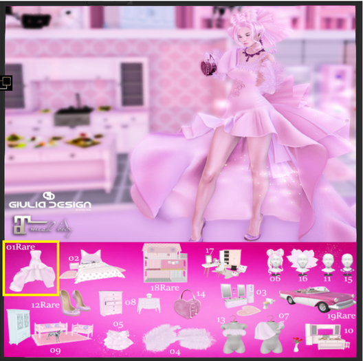 01 DRESS PINK [GIULIADESIGN]-Pink doll  RARE