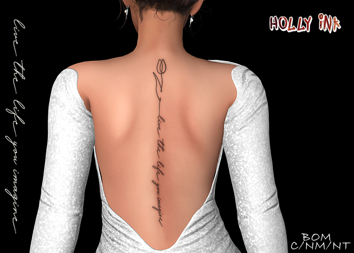 Holly Ink - BOM Imagine Spine tattoo