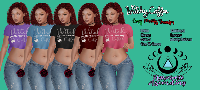 [HA] Witchy Coffee Tee- FATPACK-