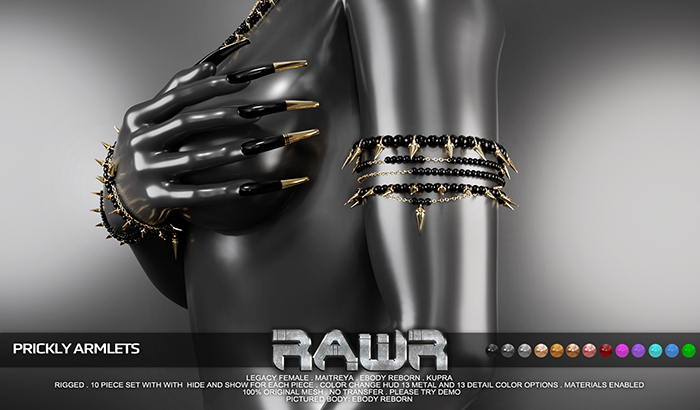RAWR! Prickly Armlets (add me)