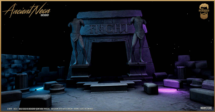 Ancient Neon Backdrop - The Bearded Guy