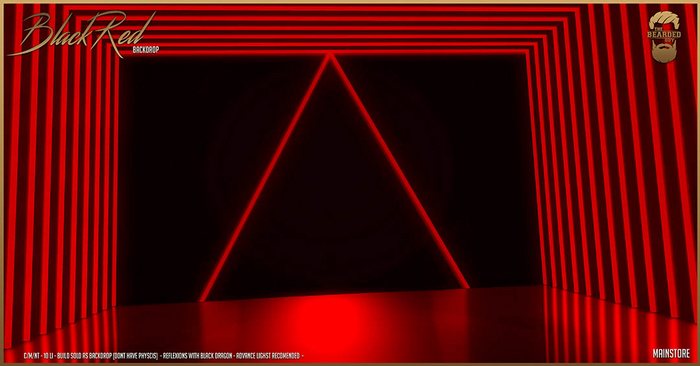 Black Red Neon Backdrop - The Bearded Guy