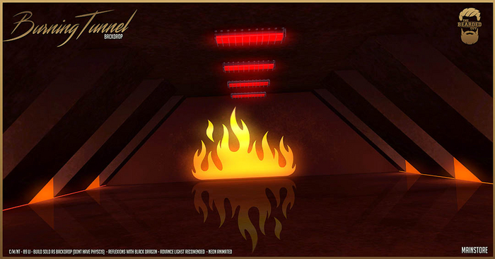 Burning Tunnel Backdrop - The Bearded Guy