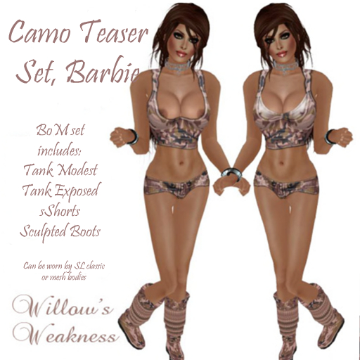 Camo Teaser Set, Barbie