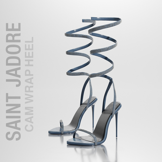 [SAINT JADORE] Cam Wrap Heel - Slate