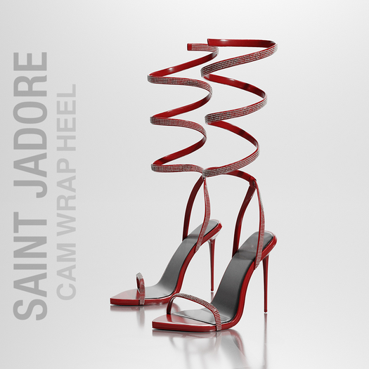 [SAINT JADORE] Cam Wrap Heel - Red