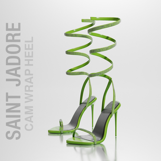 [SAINT JADORE] Cam Wrap Heel - Green
