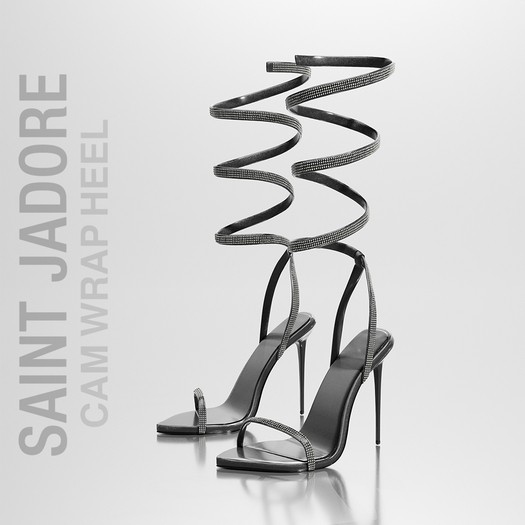 [SAINT JADORE] Cam Wrap Heel - Black