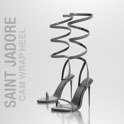 [SAINT JADORE] Cam Wrap Heel - Gray
