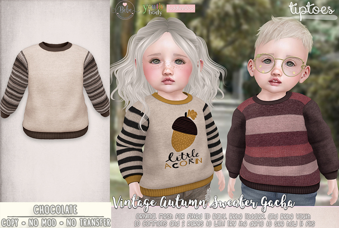 . tiptoes - Vintage Autumn Sweatshirt - Chocolate