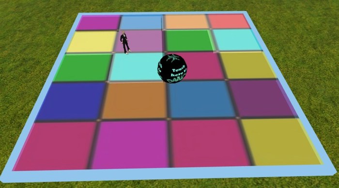 20 Blinking Color Squares Dancefloor with Dance Ball 20x20 (boxed)