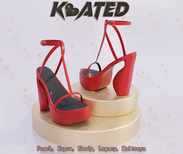 [KOATED] Susie Platform Heels [Ruby]