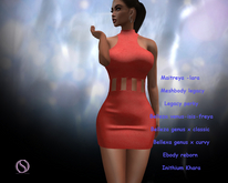 Originality Cindy dress leather red