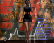 Originality styling Cindy dress leather black