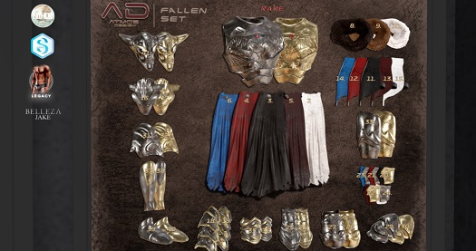 Second Life Marketplace - 02 RARE Fallen CHEST Gold - [AD]