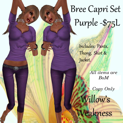 Bree Capri Set, Purple