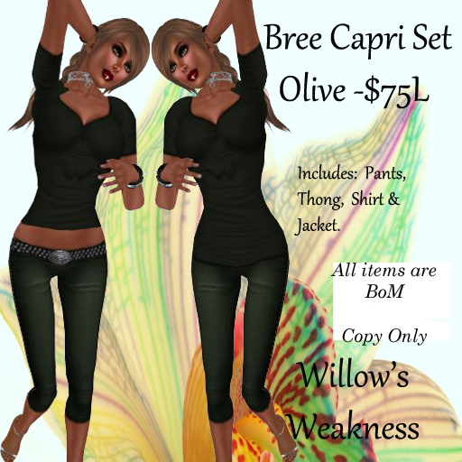 Bree Capri Set, Olive