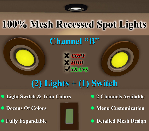 JBE ~ Spot-Lights (B) (2-Lights + 1-Switch)(T-230911)