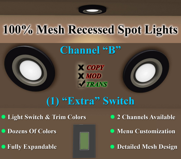 JBE ~ Spot-Lights (B) (1 'Extra' SWITCH)(T-230911)