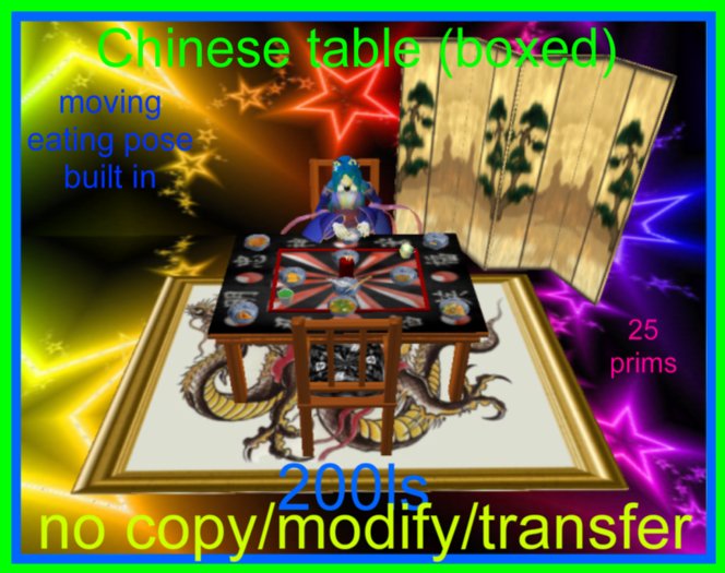 chinese table(boxed)