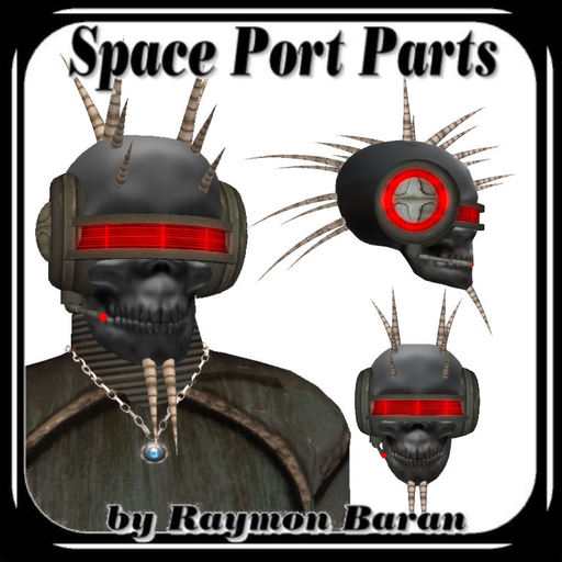 Skull Cyber Flex Hair Red