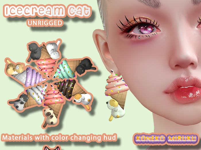 *KM* IceCream Cat Unrigged