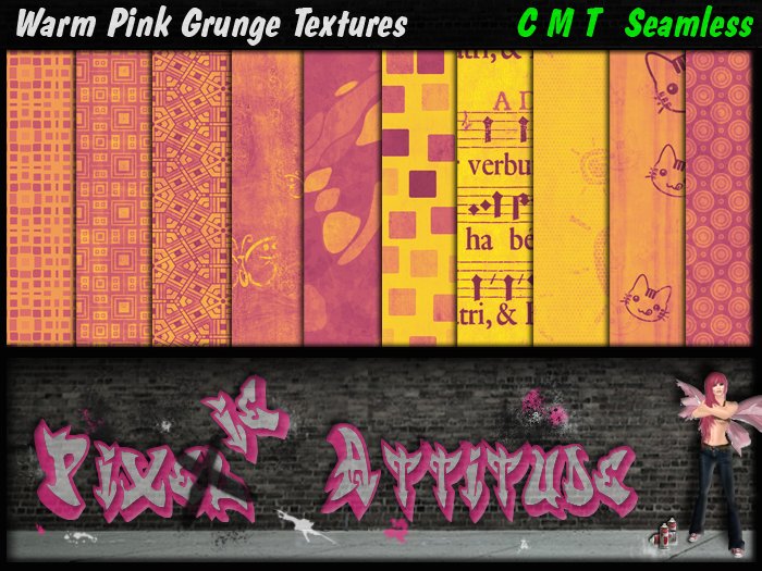 Warm Pink Grunge Textures