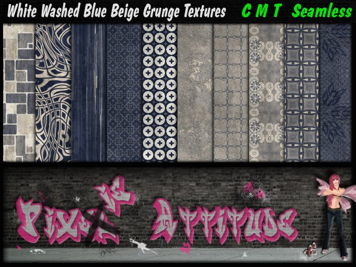 White Washed Blue Beige Grunge Textures