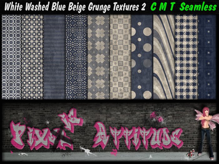 White Washed Blue Beige Grunge Textures 2