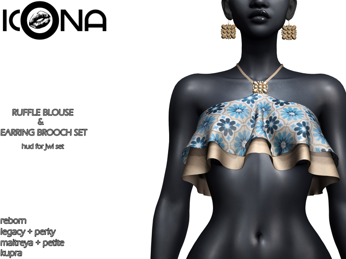 ICONA / RUFFLE BLOUSE & JWL SET -42