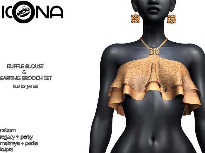 ICONA / RUFFLE BLOUSE & JWL SET -39