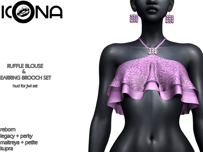 ICONA / RUFFLE BLOUSE & JWL SET -38