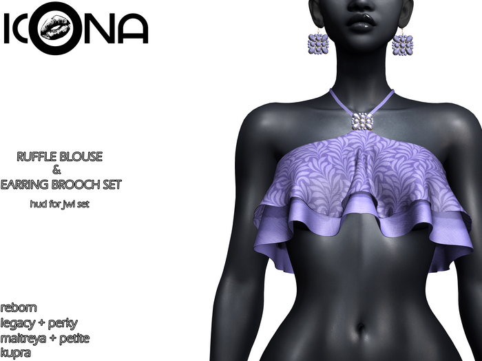 ICONA / RUFFLE BLOUSE & JWL SET -37