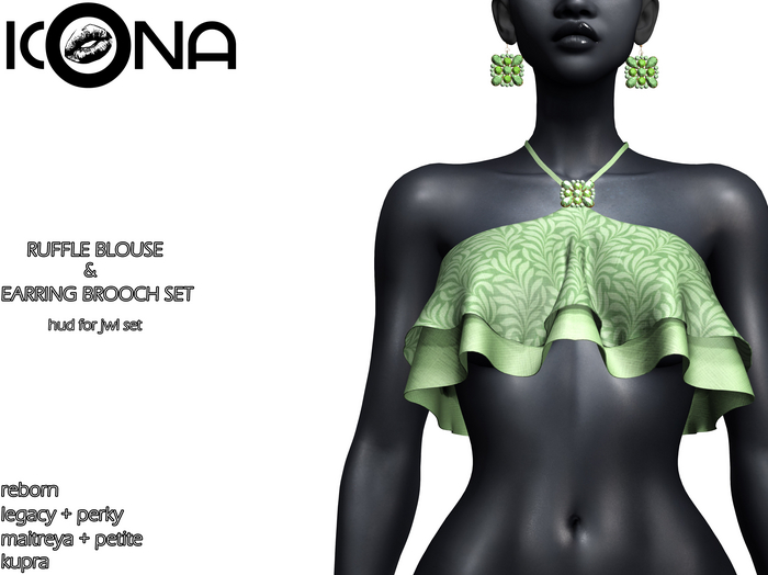 ICONA / RUFFLE BLOUSE & JWL SET -35
