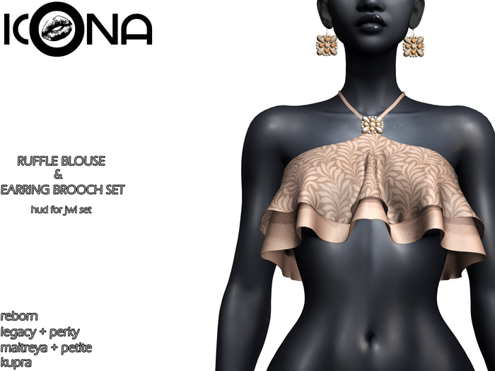 ICONA / RUFFLE BLOUSE & JWL SET -34