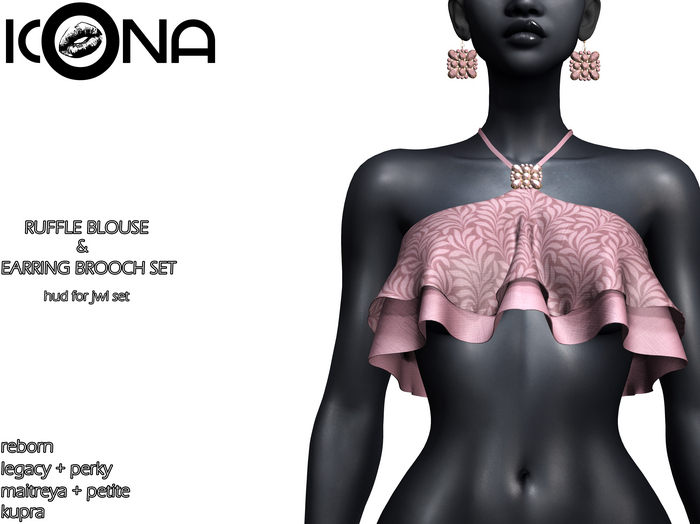 ICONA / RUFFLE BLOUSE & JWL SET -33