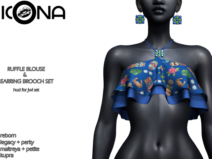ICONA / RUFFLE BLOUSE & JWL SET -32