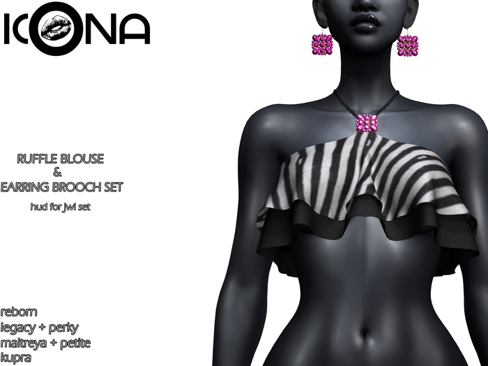 ICONA / RUFFLE BLOUSE & JWL SET -26